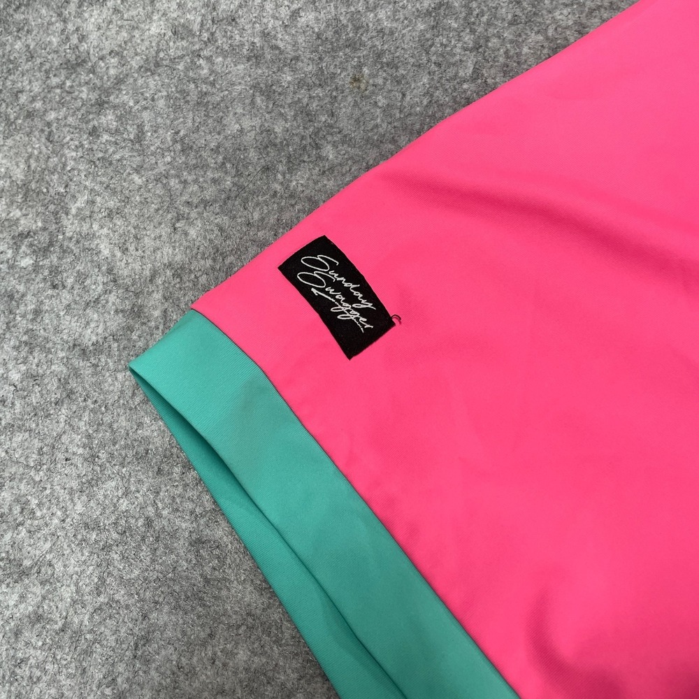 Sunday Swagger Mens Polo Shirt 4XL Pink, Purple, Blue, Teal Short Sleeve Stretch - Picture 6 of 14